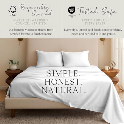 KARISSA MAE Luxury Bamboo Viscose Twin XL Size Sheet Set