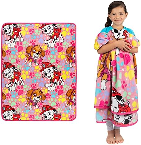 Franco Kids Bedding Super Soft Plush Throw Blanket, 46 in x 60 in, Paw Patrol Girls