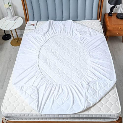 Kingnex Quilted Waterproof RV Short King Mattress Protector Pad 72x75