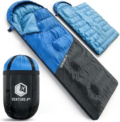 VENTURE 4TH Backpacking Sleeping Bag for Camping - Single, XXL & Double