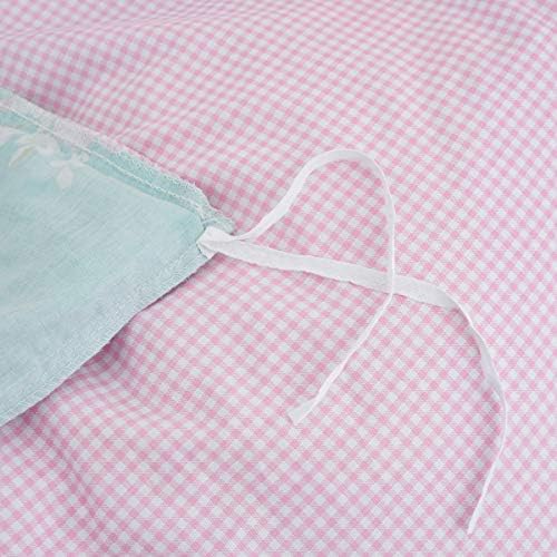 FADFAY Bed Set Farmhouse Shabby Pink Floral Chic Bedding Set Rose Floral Super Soft Bedskirt Set 100% Cotton 600 TC Exquisite Craft Girls Women 4-Piece California King Size