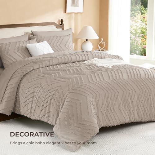 Litanika Queen Comforter Set with Sheets, 7 Pieces Boho Bed in a Bag