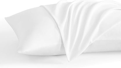 NTBAY King Pillow Cases Set of 2, 2 Pack Brushed Microfiber 20x36 Pillow Cases, Soft, Wrinkle, Fade, Stain Resistant White Pillow Cases with Envelope Closure, 20x36 Inches, White