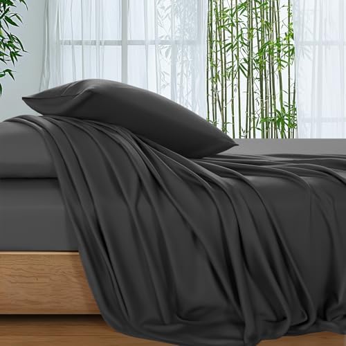 SONORO KATE 100% Viscose Derived from Bamboo_Sheets Cal King Size,4PC