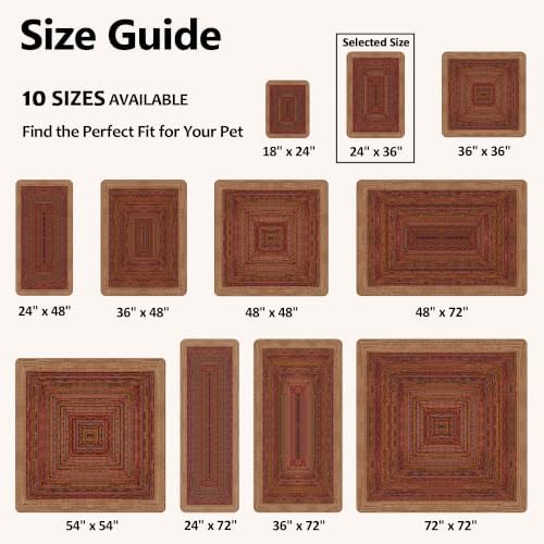 Washable Pee Pads for Cats & Dogs, 24"x36" 2pc, as Litter Box Mats