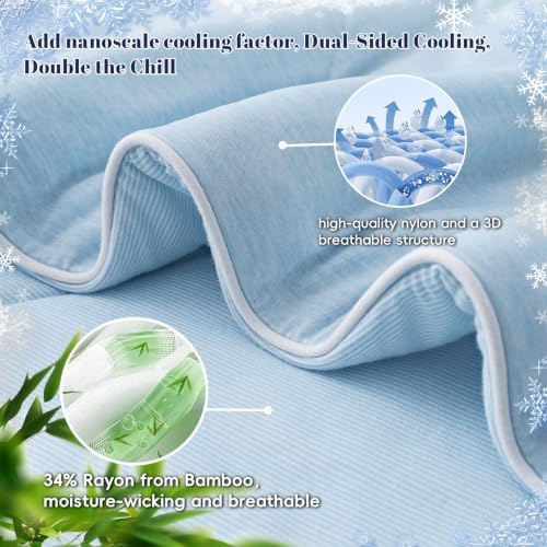 PHF Cooling Comforter, Rayon from Bamboo Soft Breathable Quilted Blanket