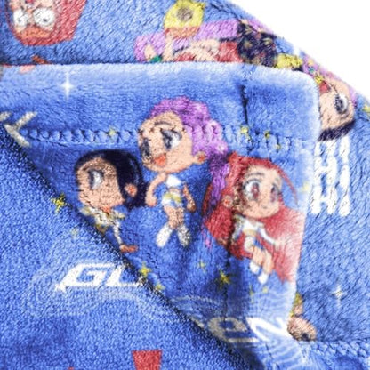 Jay Franco Kids Plush Throw Blanket – Ultra Soft Cozy Plush Fleece for Bed, Couch, Sofa, Home Décor, Official Licensed Huntrix, Purple - Kpop Demon Hunters, 60x90 - Large Blanket