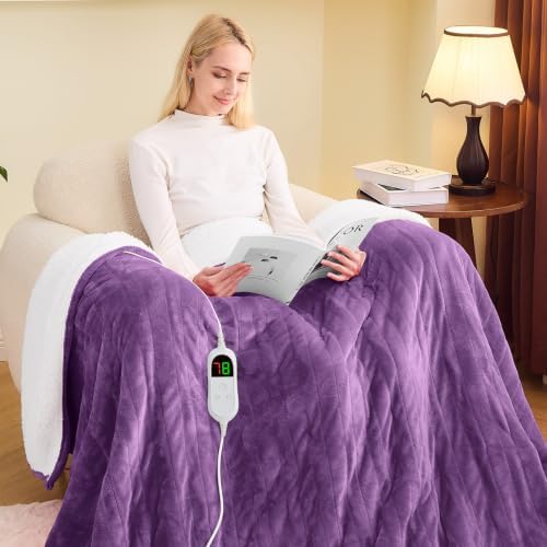 greenoak Heated Blanket Electric Twin Heating 62"X84",Gifts for Women