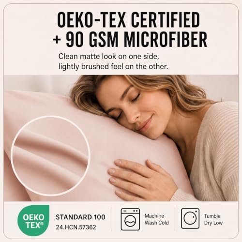 CozyLux Queen Sheet Set 6-Piece, 21-Inch Deep Pocket, Soft Brushed Feel