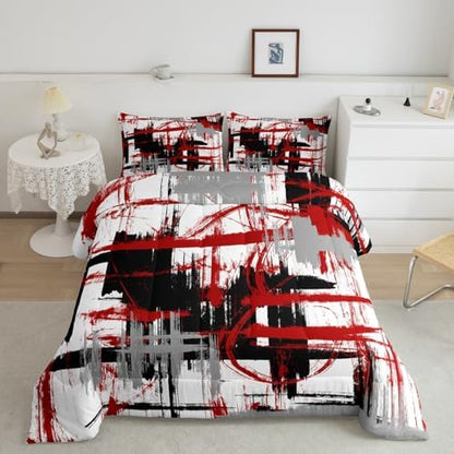 Feelyou Striped Comforter Set Twin Size Kids Boys Bedding