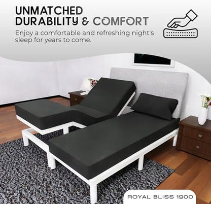 Split King Sheets Set with 2 Twin XL Fitted Sheet - 5 Piece Bedding - Wrinkle Free, Fade Resistant, Double Brushed Microfiber - Deep Pockets/Easy Fit (Black)