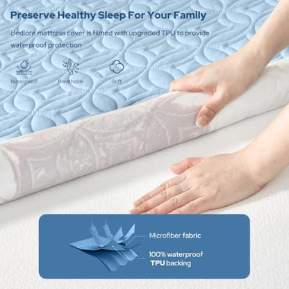 BEDLORE Waterproof Mattress Protector, Twin XL Size Mattress Pad