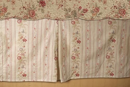 Greenland Home Fashions Antique Rose 100% Cotton Bed Skirt, Full