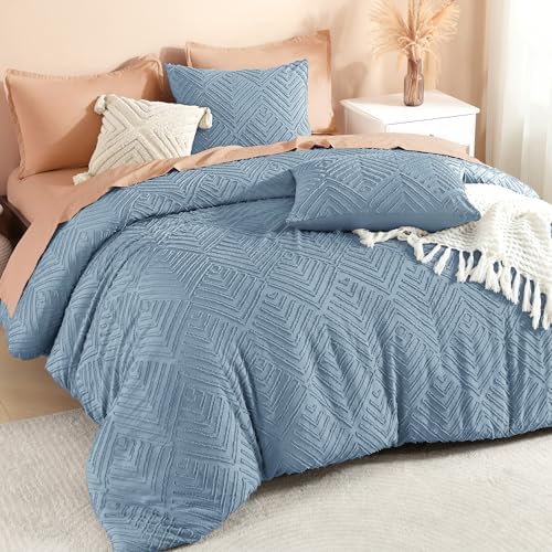 Litanika Full Size Comforter Set, 3 Pieces Tufted Boho Bedding Set