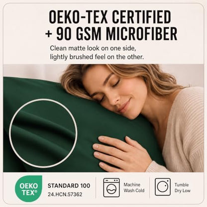 CozyLux Full Sheet Set 6-Piece, 21-Inch Deep Pocket, Soft Brushed Feel