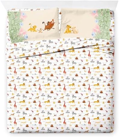Disney Lion King Simba Queen Comforter Set 7 Piece Kids Bedding, Multi