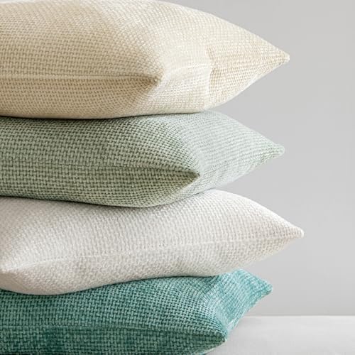 MIULEE Decorative Couch Throw Pillow Covers 18x18 Inch Light Green 2 Pack