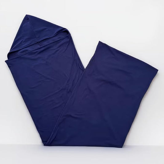 Wearable Sleep Pod Hug Blanket,Constant Temperature Control Bedding 360° Ergonomic Snug Fit, Ultra Soft Duvet Fabric for All-Season Deep Sleep(Dark Blue,185 * 50cm)