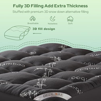 BEDLORE RV Queen Mattress Topper , Pillow Top Mattress Pad