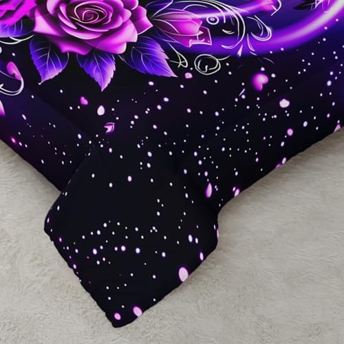 QOOMO Love Heart Kids Comforter Set Queen Size