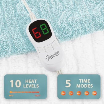 Homemate Heated Electric Blanket Full Size 72"x84" Heating Blanket