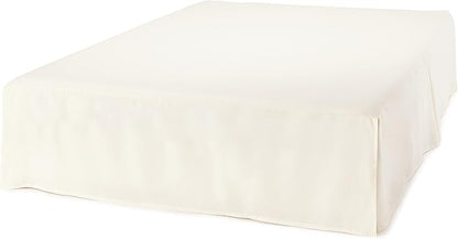 Amazon Basics Lightweight Pleated Soft Machine Washable Bed Skirt, King Size, Off White, 16-Inch Drop