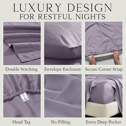 KARISSA MAE Luxury Bamboo Viscose Full Size Sheet Set