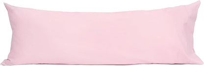 Sunflower Body Pillowcase 100% Cotton Long Pillow Cover/Case Envelope Closure 1 Pack, 20×54 inches Dark Pink, Soft and Breathable