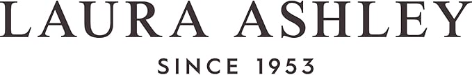 Laura Ashley Home - Standard Pillowcase Set, Cotton Sateen Bedding, Smooth & Wrinkle-Resistant (Lorelei Dark Blue, 2 Piece)