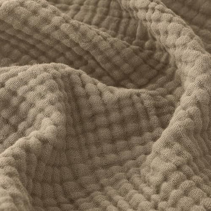 EMME Muslin Blankets for Adults Throw Blanket for Couch Breathable Gauze Soft Lightweight Airy Tan King 108" x 90"