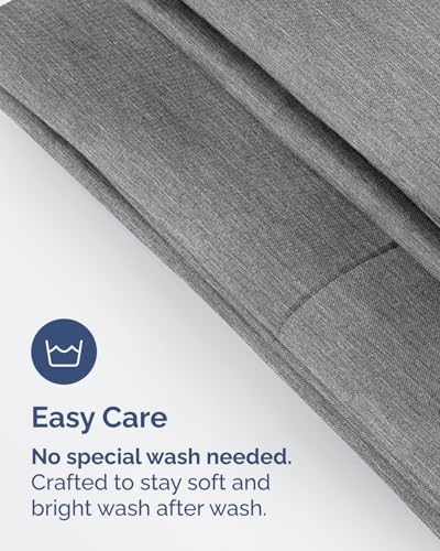King Standard Pillow Cases Set of 10 - Pillowcase Covers - Heathered Grey