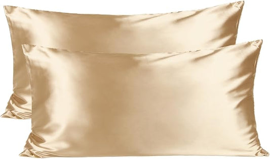 Yanibest Satin Pillowcase, King Size Pillow Cases Set of 2 - Silk Pillow Cases for Hair and Skin with Zipper, Silk Pillow Cases King for 20"x40", Exquisite Packaging for Women Men
