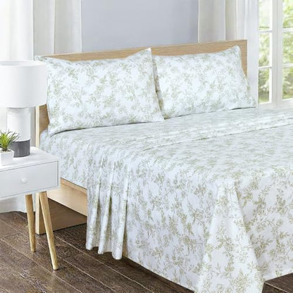 Feather & Stitch 100% Cotton Sateen 500 TC Cal King Size Bed Sheet Set