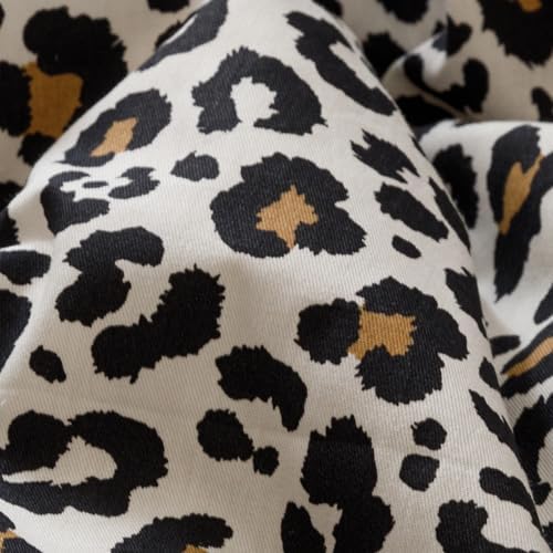 Houseri Leopard Comforter Set California King Black Cheetah Print Bedding Sets Quilt Stylish and Bold Animal Print Bed Blanket Cal King Size