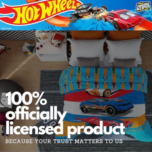 Franco Kids Bedding Super Soft Microfiber Reversible Comforter, Twin/Full, Hot Wheels