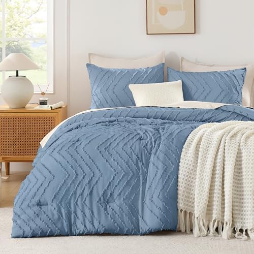 Andency Greyish Blue Alaskan King Comforter Set 128x120 Extra Large