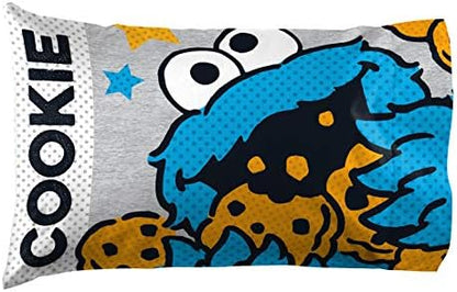 Sesame Street Elmo Toddler Kids Pillowcase Reversible, Gray