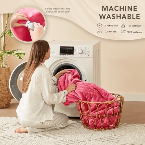 Homemate Heated Electric Blanket Twin 62"x84" Heating Throw Blanket