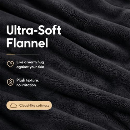 Electric Heated Blanket Full Size 72"x84", Black