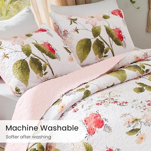EXQ Home Printed Quilt Set Full Queen Size Monet Graden Bedspread Set