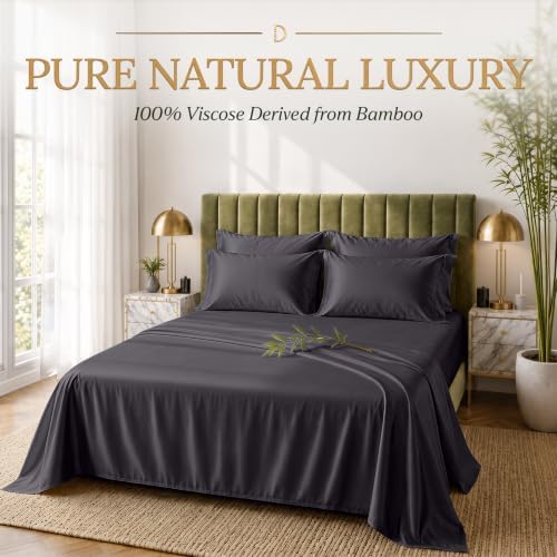 DECOLURE 100% Viscose Derived from Bamboo Sheets | 6 Pc Bed Set