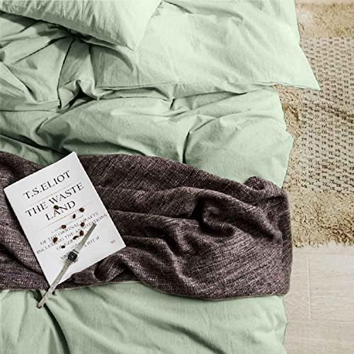 Queen Size Comforter Set 3 Piece, Sage Green, 90x90 inch