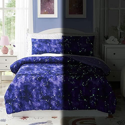 Full Size Comforter Sets for Boys - 7 Pieces Galaxy Full Bedding Sets