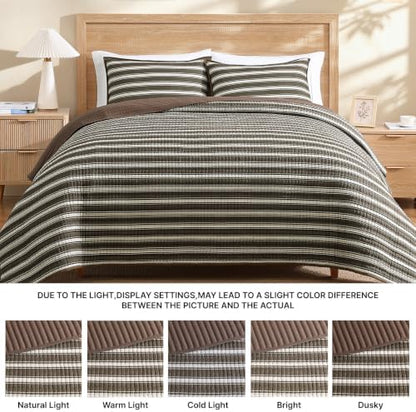 Queen Quilt-Lightweight Bedspreads Brown Queen Size Quilt Bedding Set