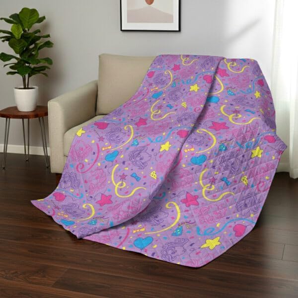 Northwest My Little Pony Pony Party Quilted Blanket, Comfy Throw, Adults Boys Girls, Soft Lightweight Bedding for Bed, or Couch, 60 x 80 inches