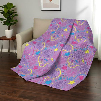 Northwest My Little Pony Pony Party Quilted Blanket, Comfy Throw, Adults Boys Girls, Soft Lightweight Bedding for Bed, or Couch, 60 x 80 inches