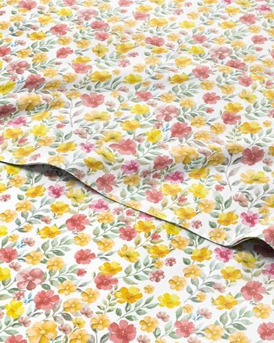 King 4 Piece Floral Sheet Set - Breathable & Cooling - Sun Kissed Bloom