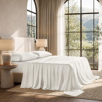 EverGrace Tencel™ Sheet Set, Breathable & Cooling, Cal.King, Bright White