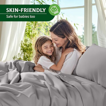 SONORO KATE 100% Viscose Derived from Bamboo_Sheets, Extra Deep Pocket,4PC