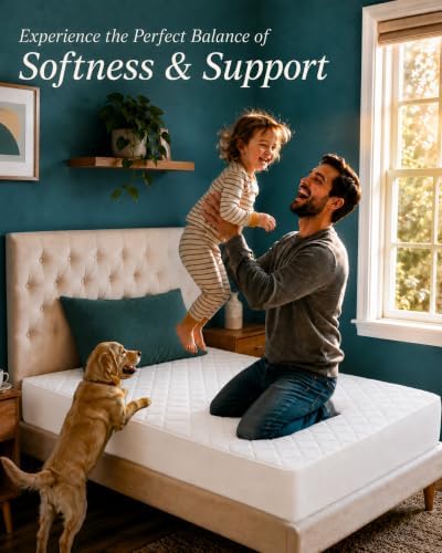 2 Pack Twin Mattress Pad Mattress Protector Topper Fits 16" Deep Pocket